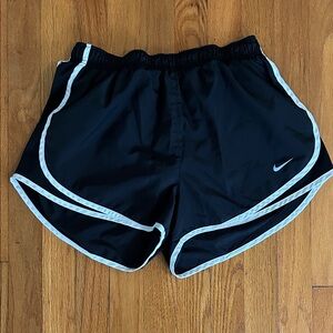 Nike Women's Black Athletic Shorts with White Trim